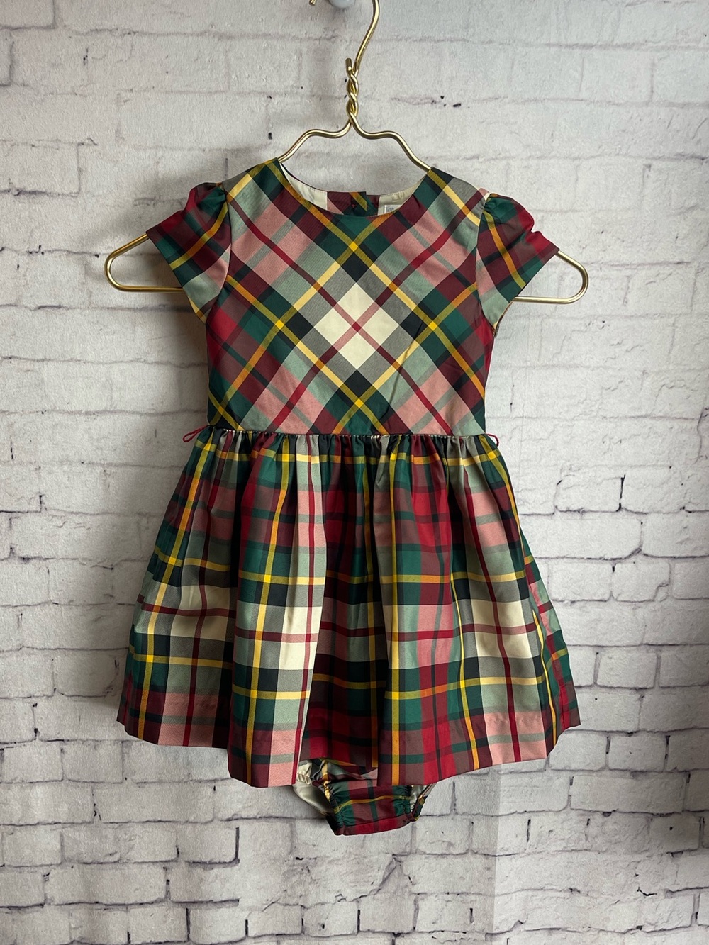 Ralph Lauren plaid twill Christmas & bloomers dress size 24 months